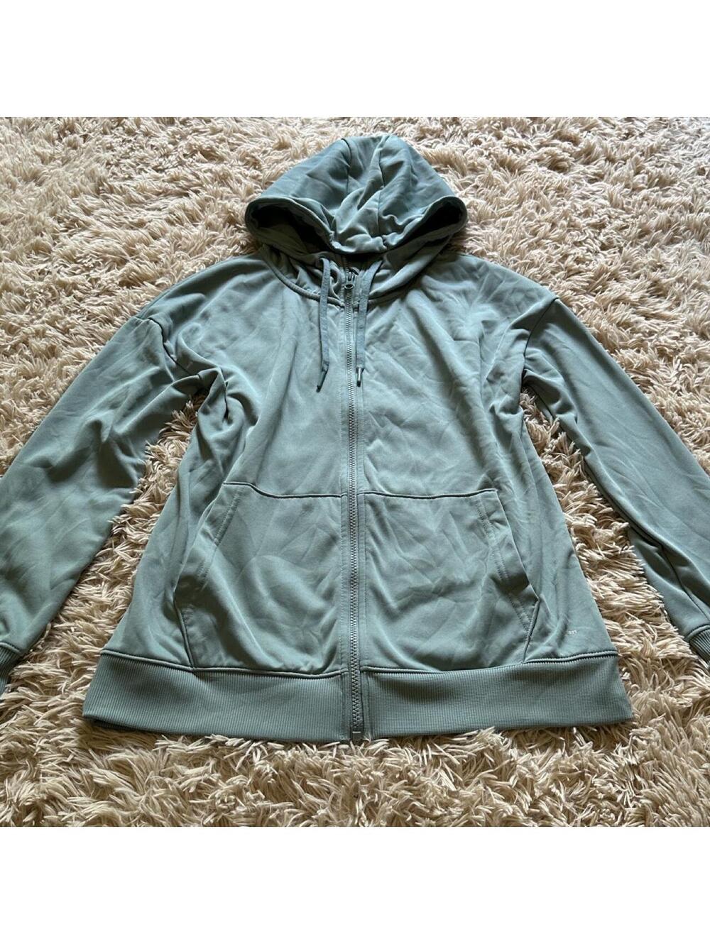 Mondetta Full Zip Hoodie in Sage Green, Size M